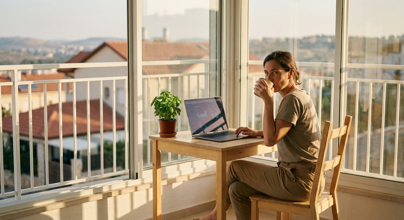 Remote work scene