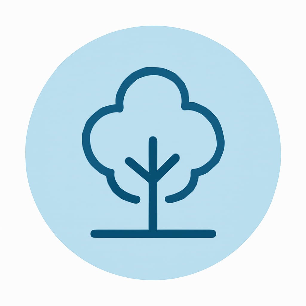 Nature icon representing open spaces