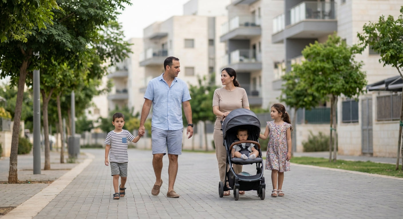 Family enjoying a park in Holon
