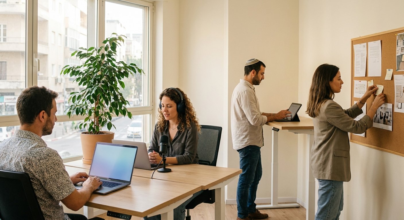 Remote worker in a home office setting
