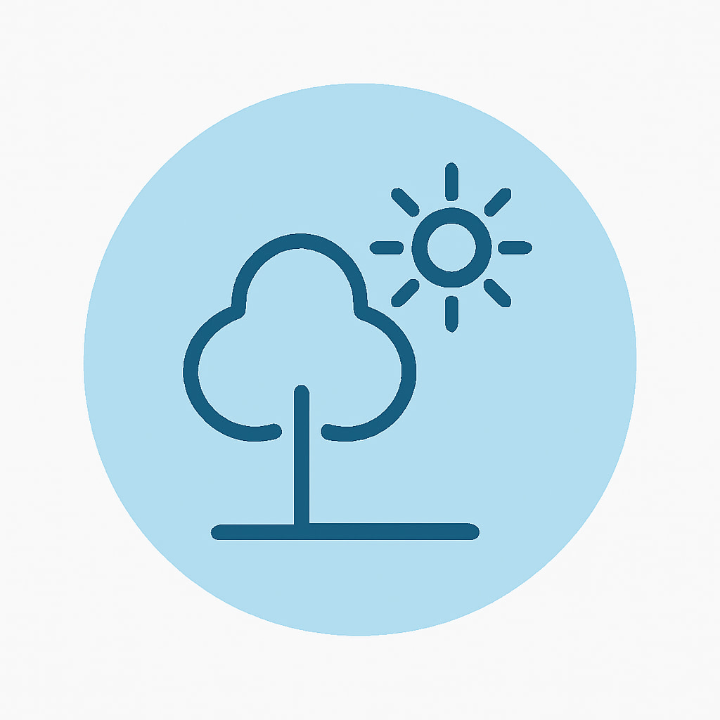 Nature icon representing open spaces