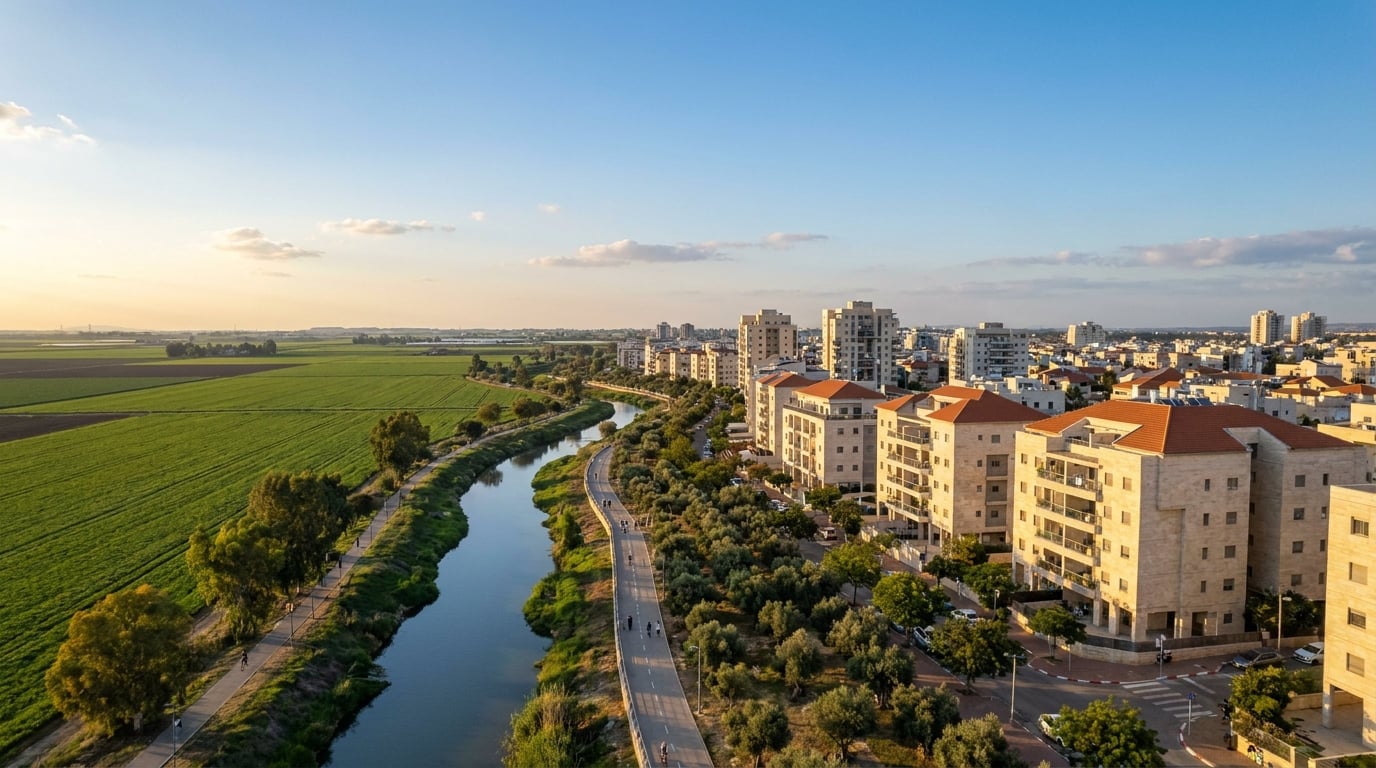 A scenic view of Kiryat Bialik in Haifa District
