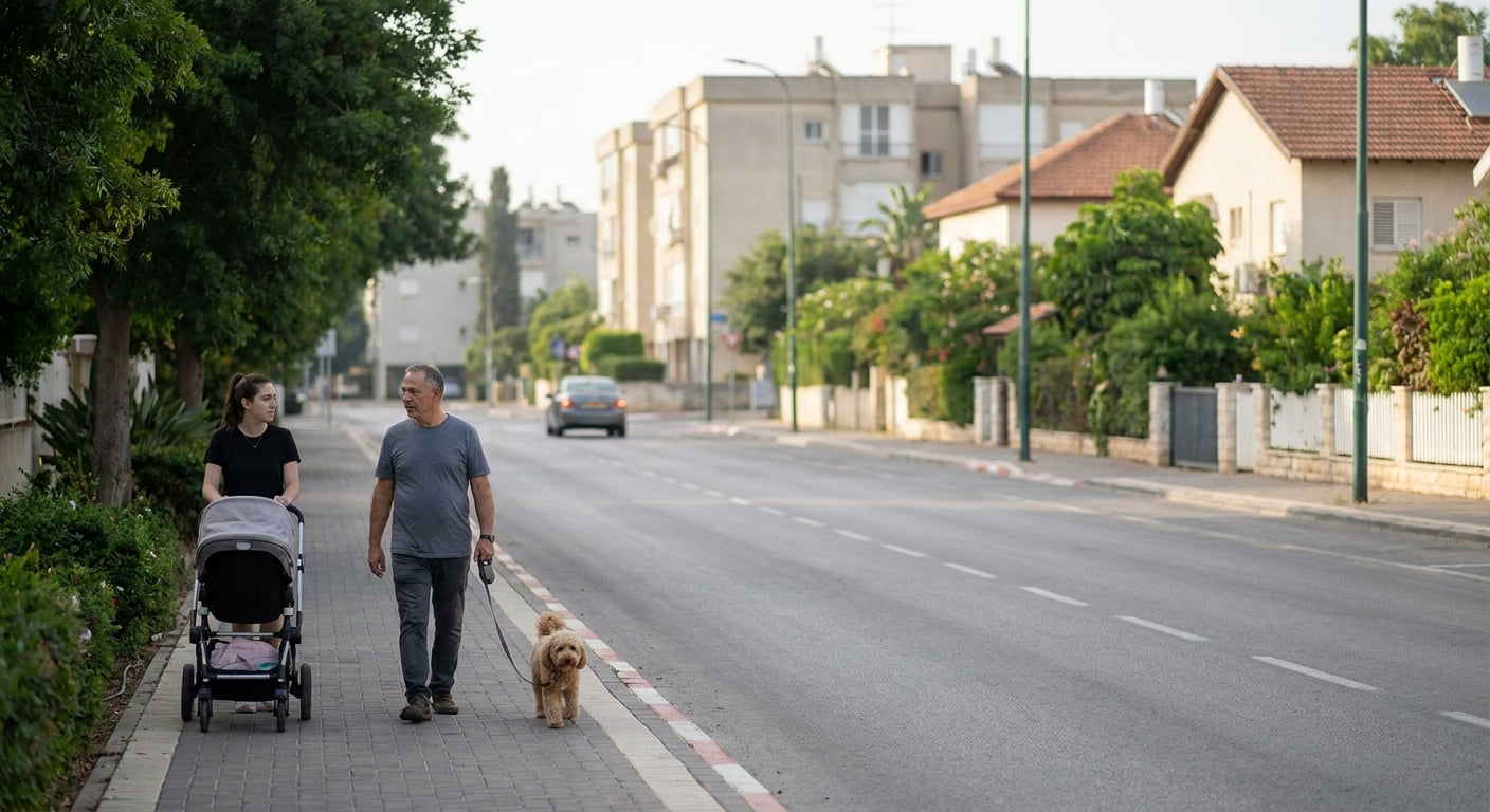 Low-density living scene in Kiryat Motzkin