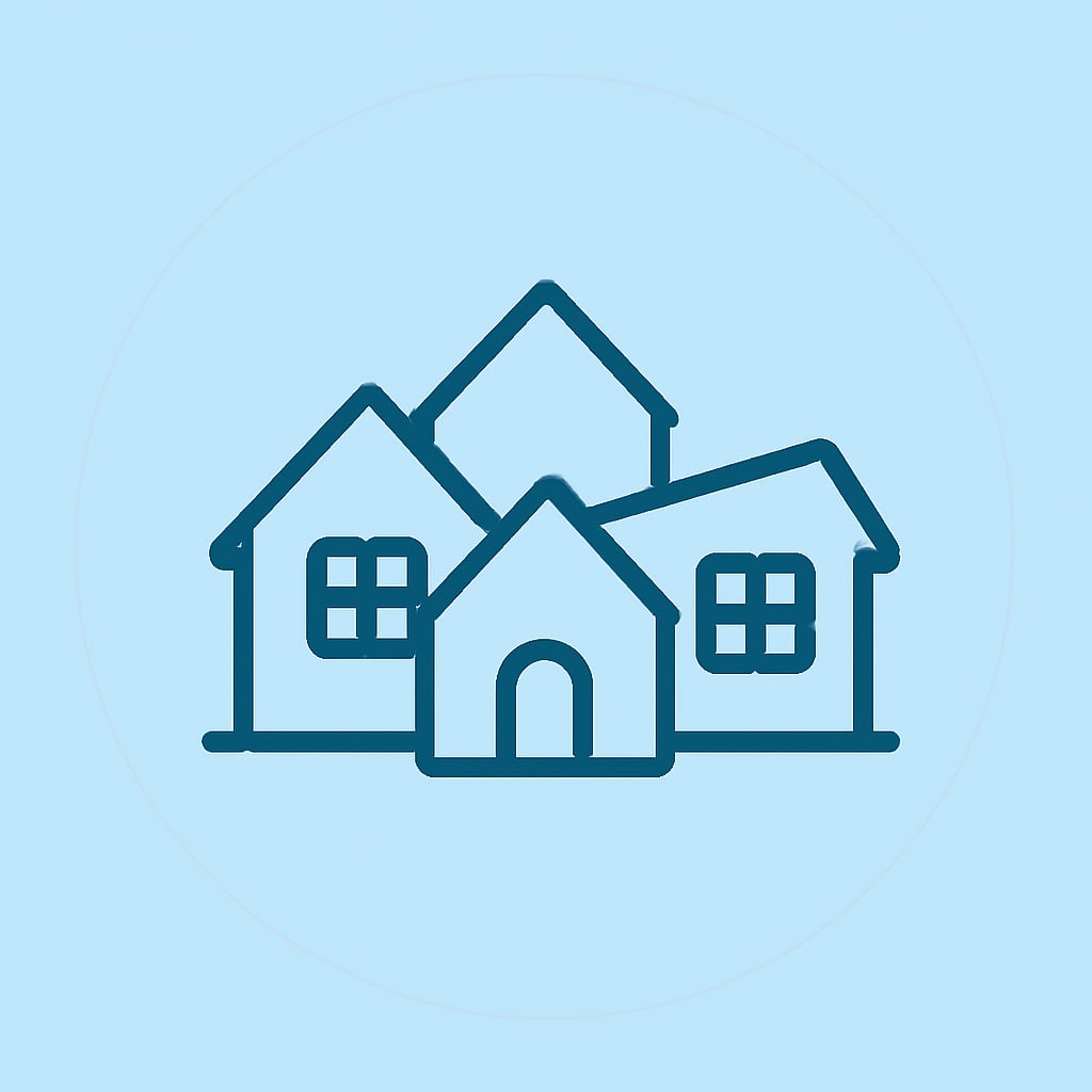 Property types icon representing variety