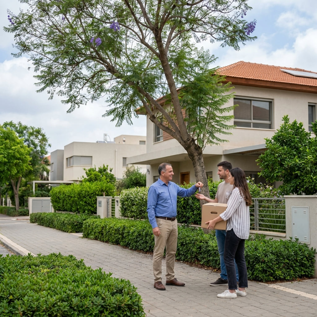 A couple planning their future home in Hod HaSharon