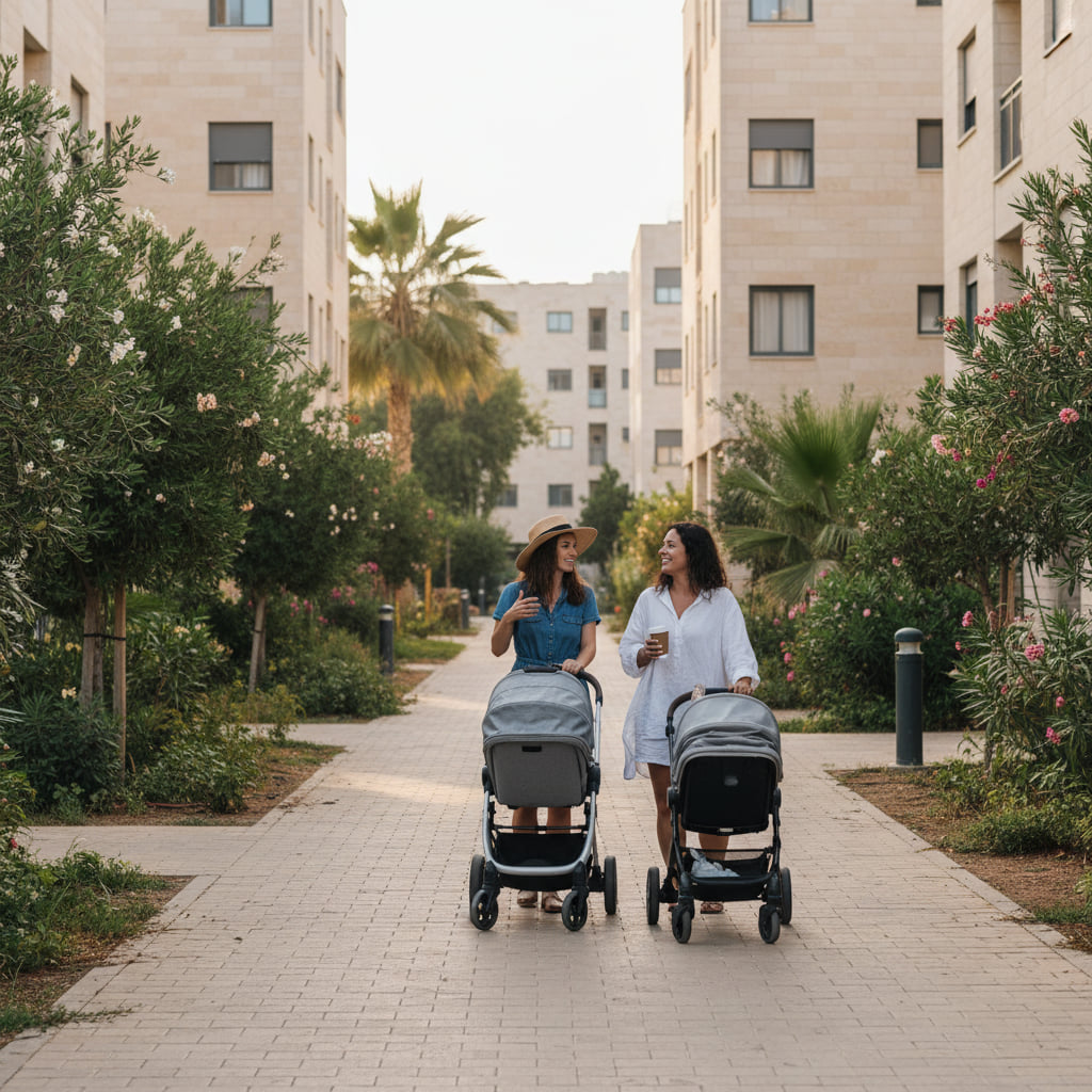 Family enjoying life in a regional hub