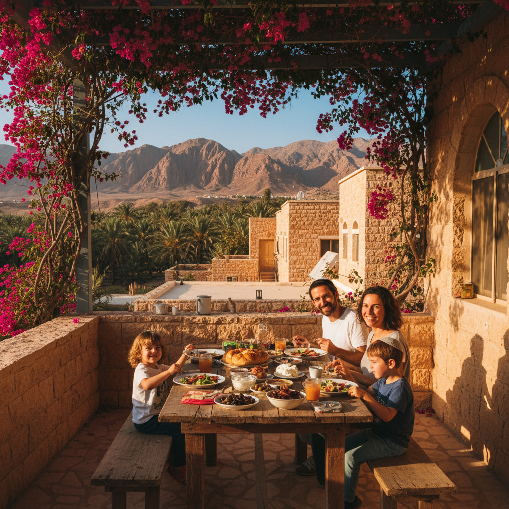 Family enjoying life in Hazeva