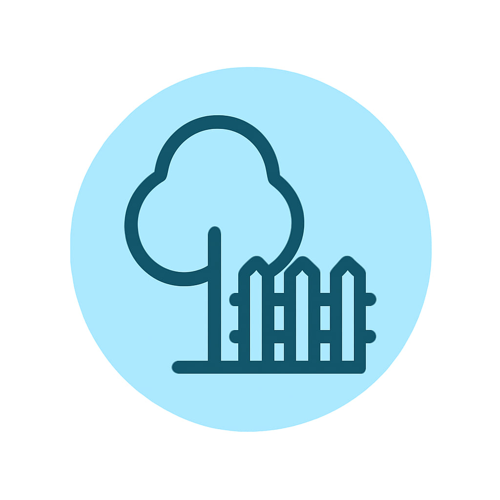 Icon representing space and privacy