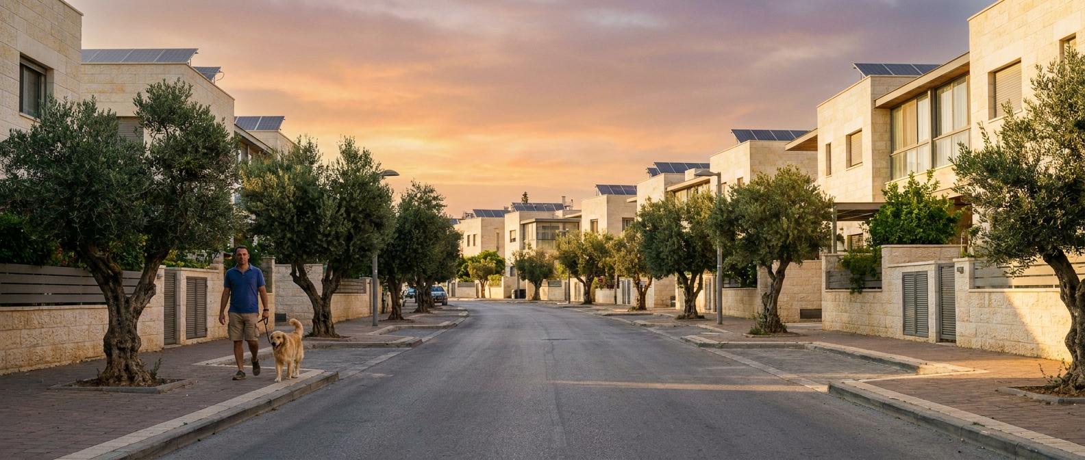 Quiet street in Holit