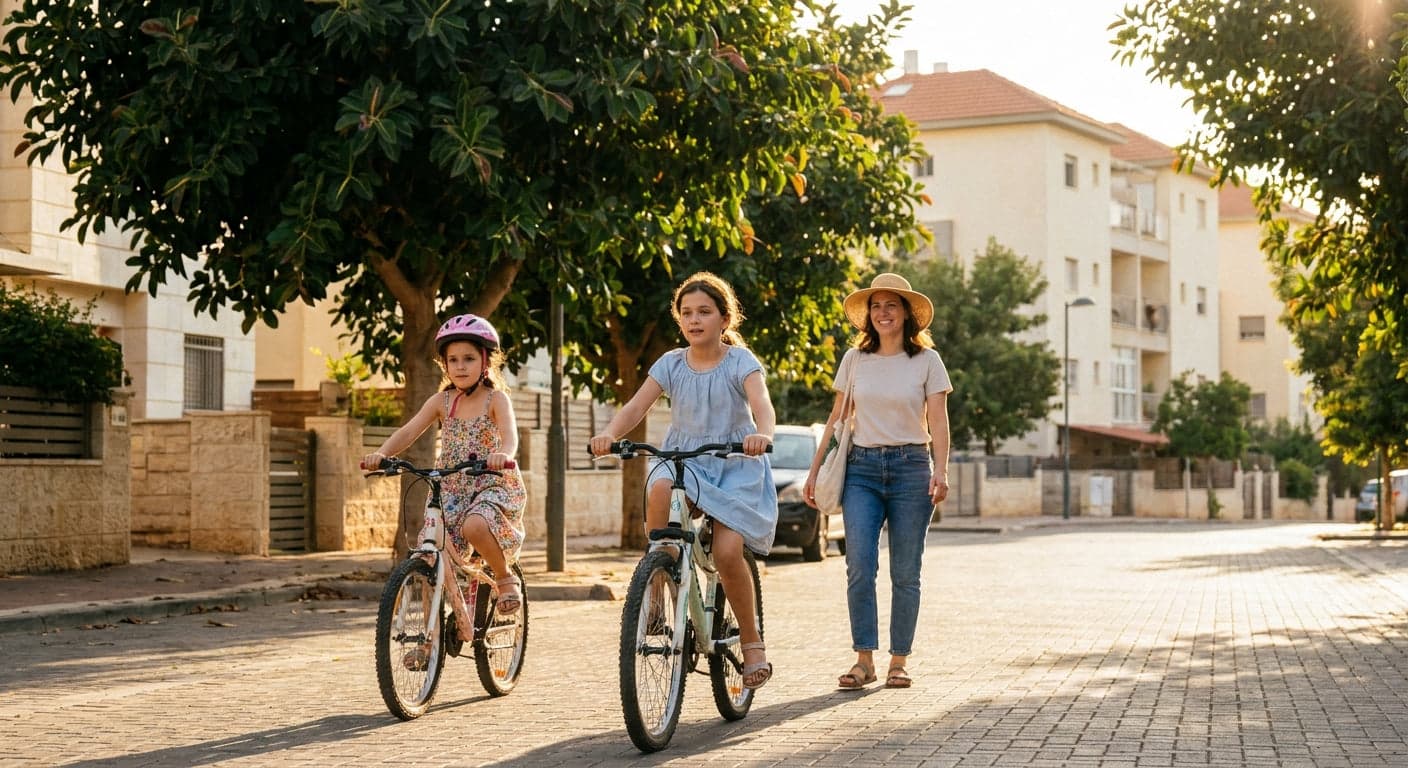Family-friendly scene in Modi'in Illit