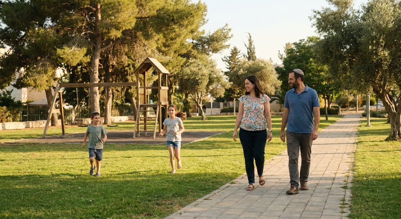 Family enjoying life in Arad