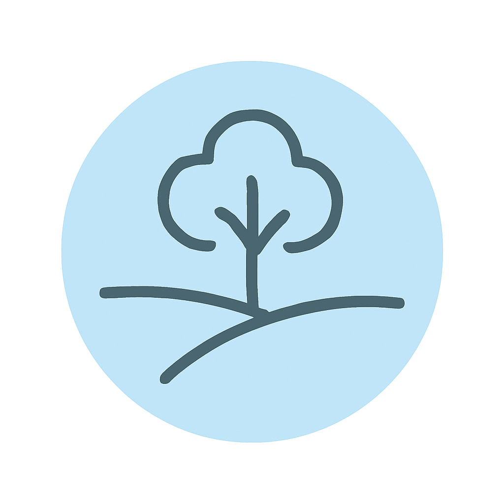 Icon representing space and nature benefits