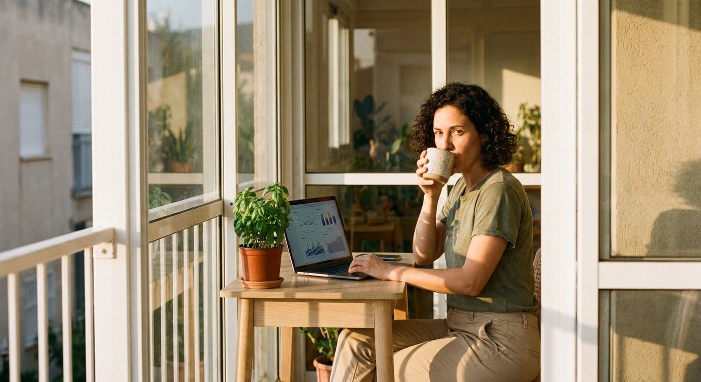 Remote work scene