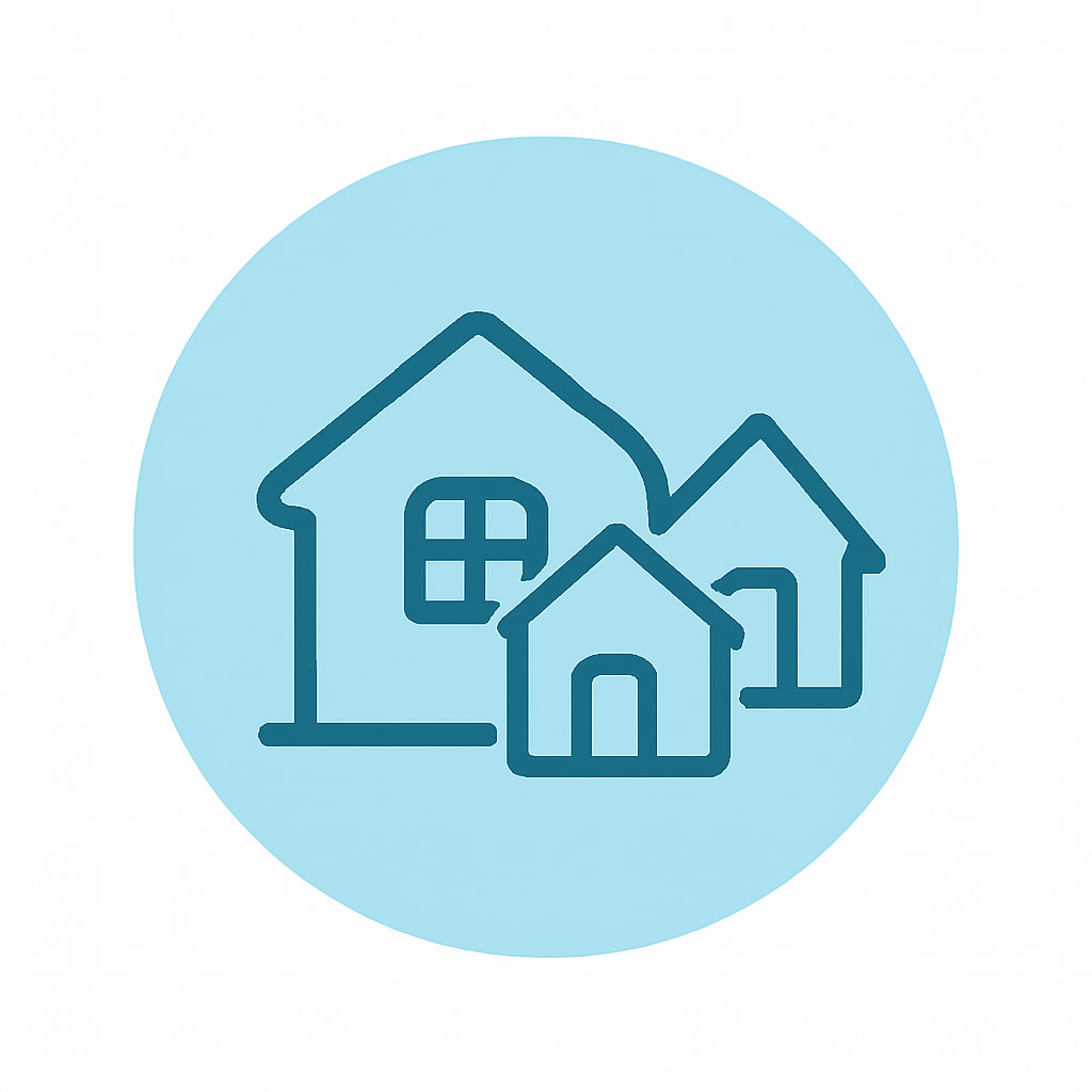 Property types icon representing variety