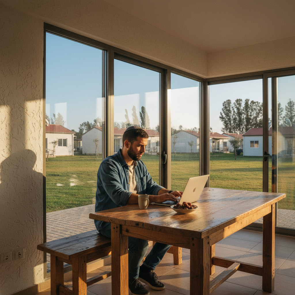 Remote worker in a home office