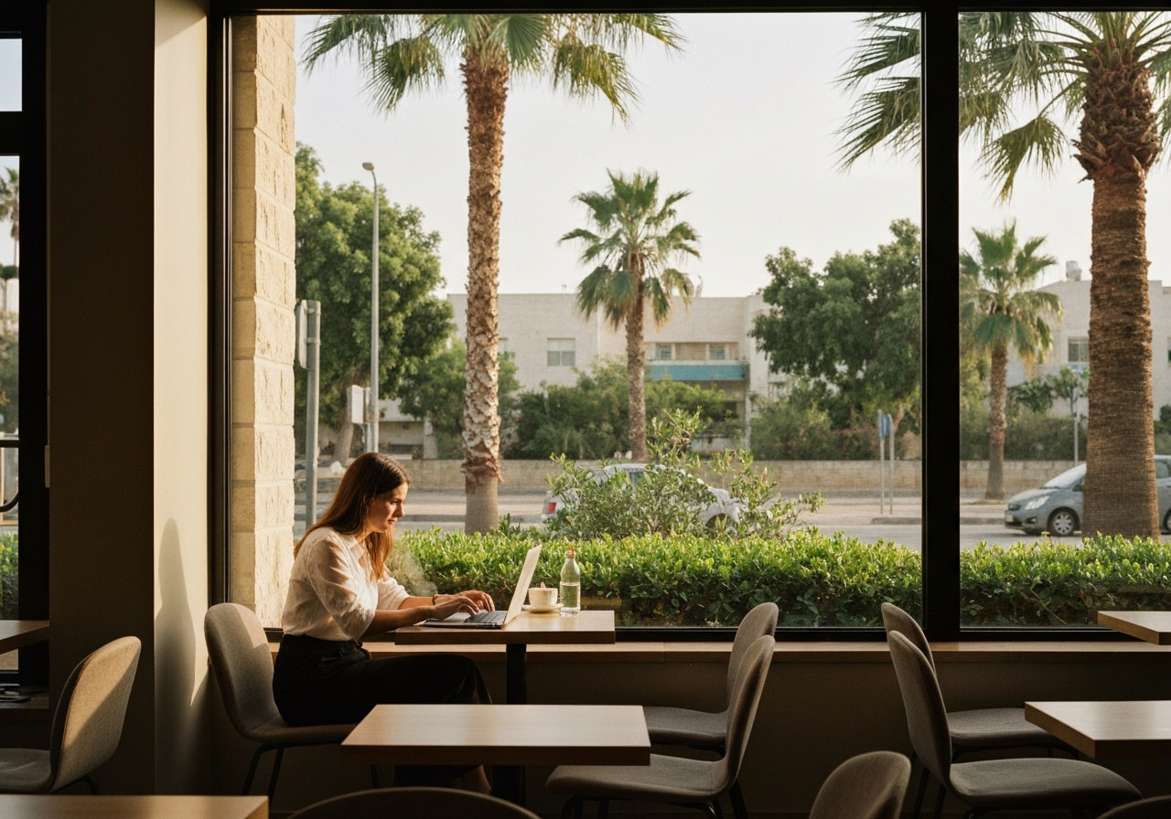Remote work-friendly environment in Rishpon