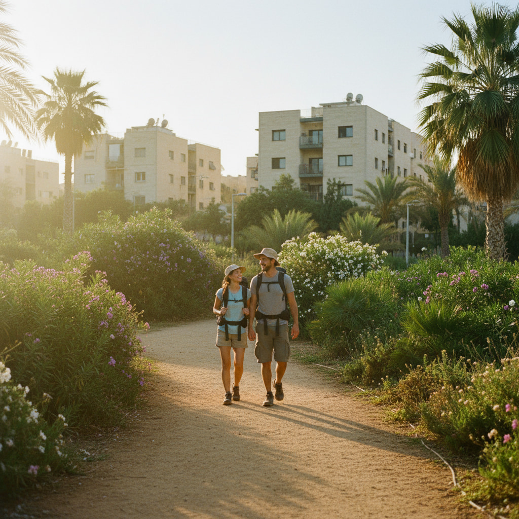 Nature enthusiasts in a park in Azor