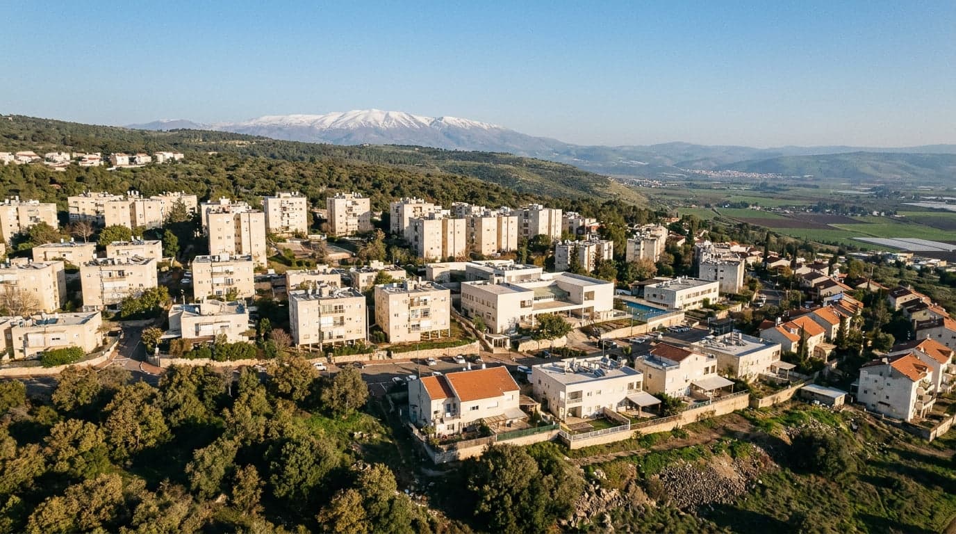 Scenic view of Hatzor HaGlilit in Northern District