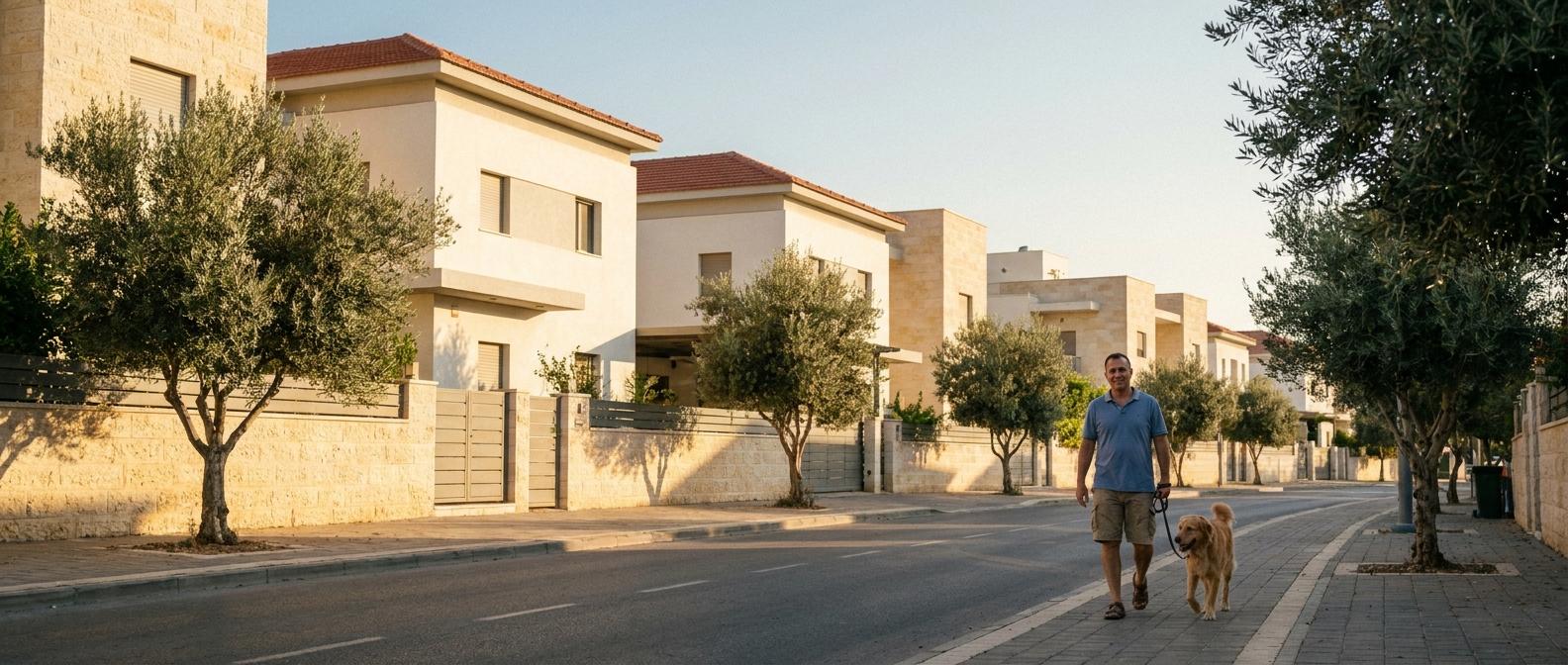 Low-density living scene in Barqan