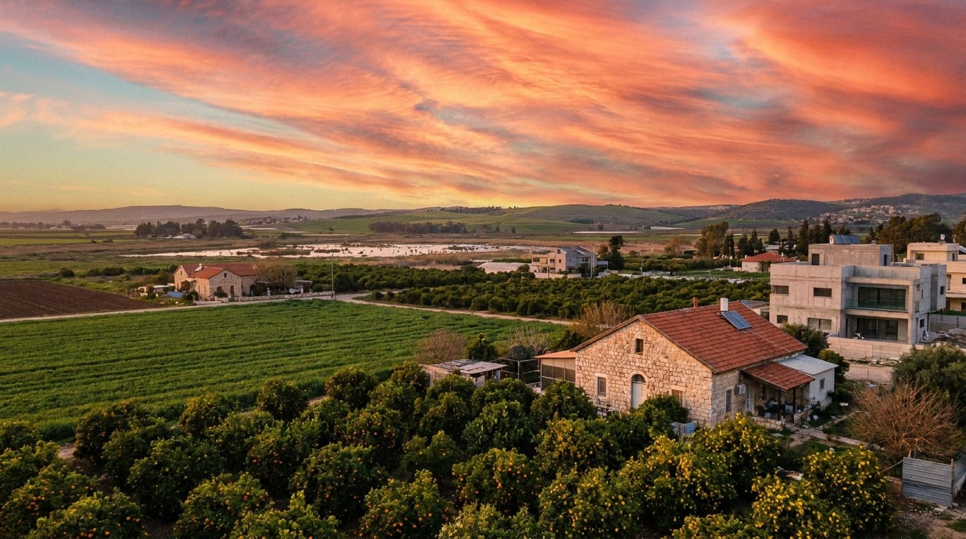A scenic view of Emek Hefer in the Central District