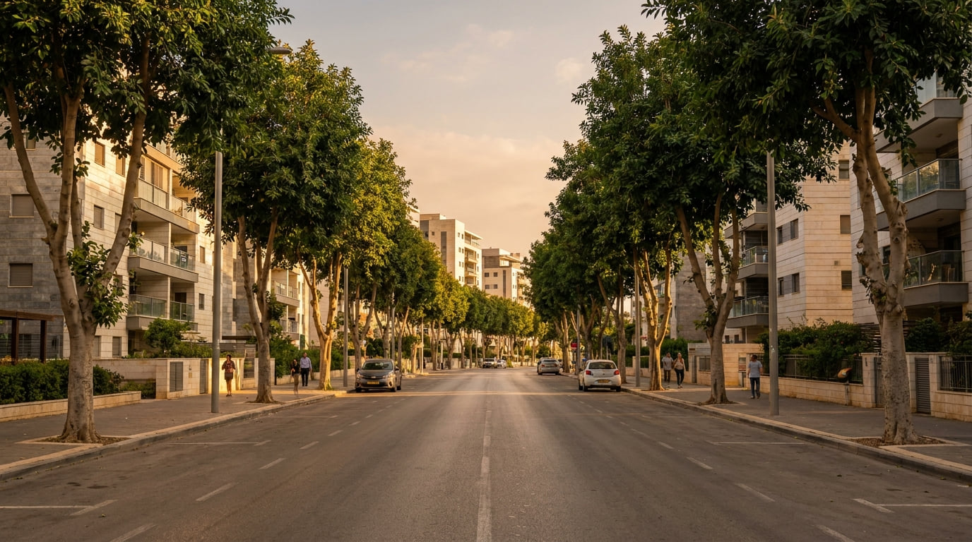 A scenic view of Rishon LeZion in the Central District