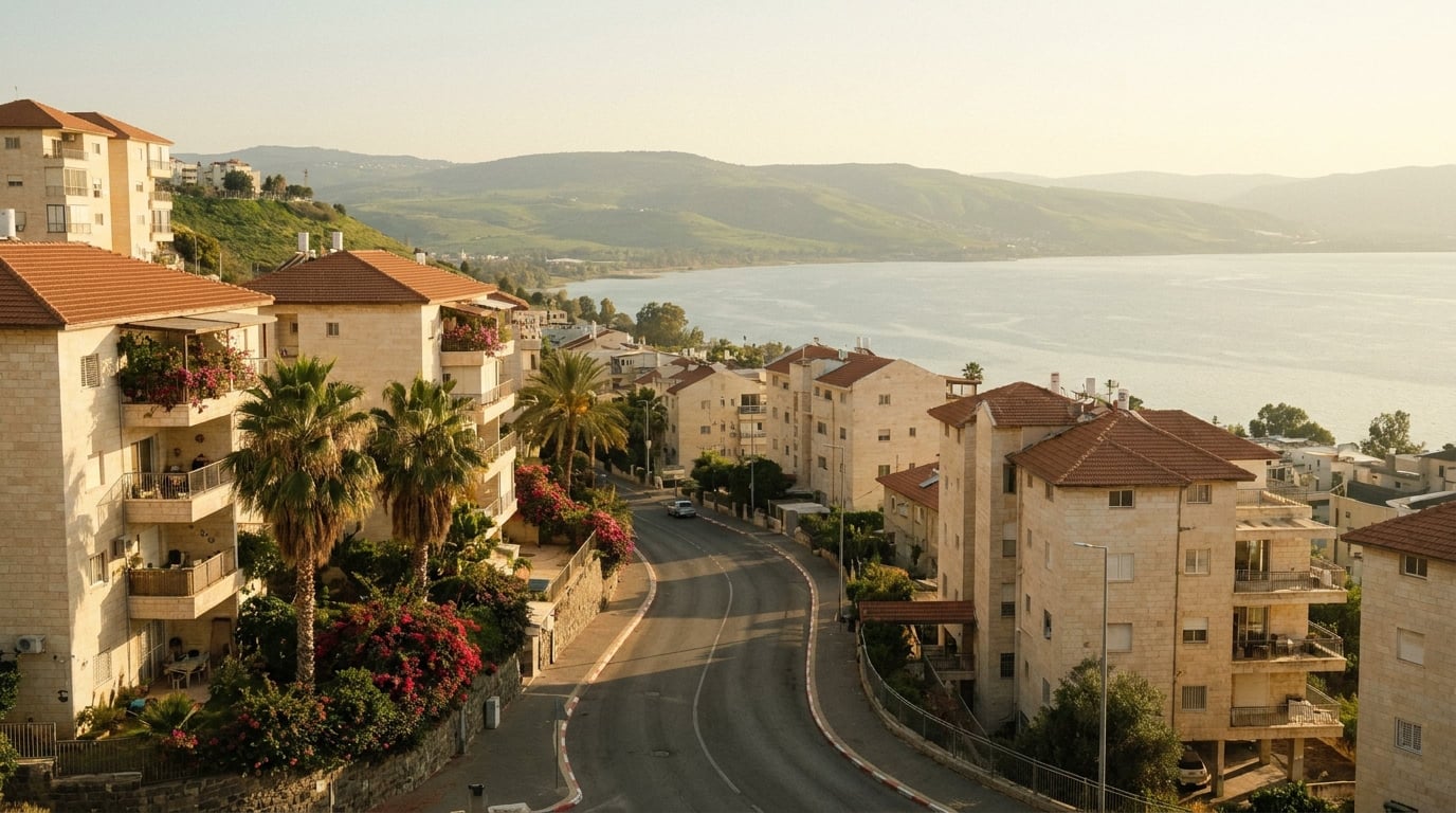 Scenic view of Tiberias in Northern District