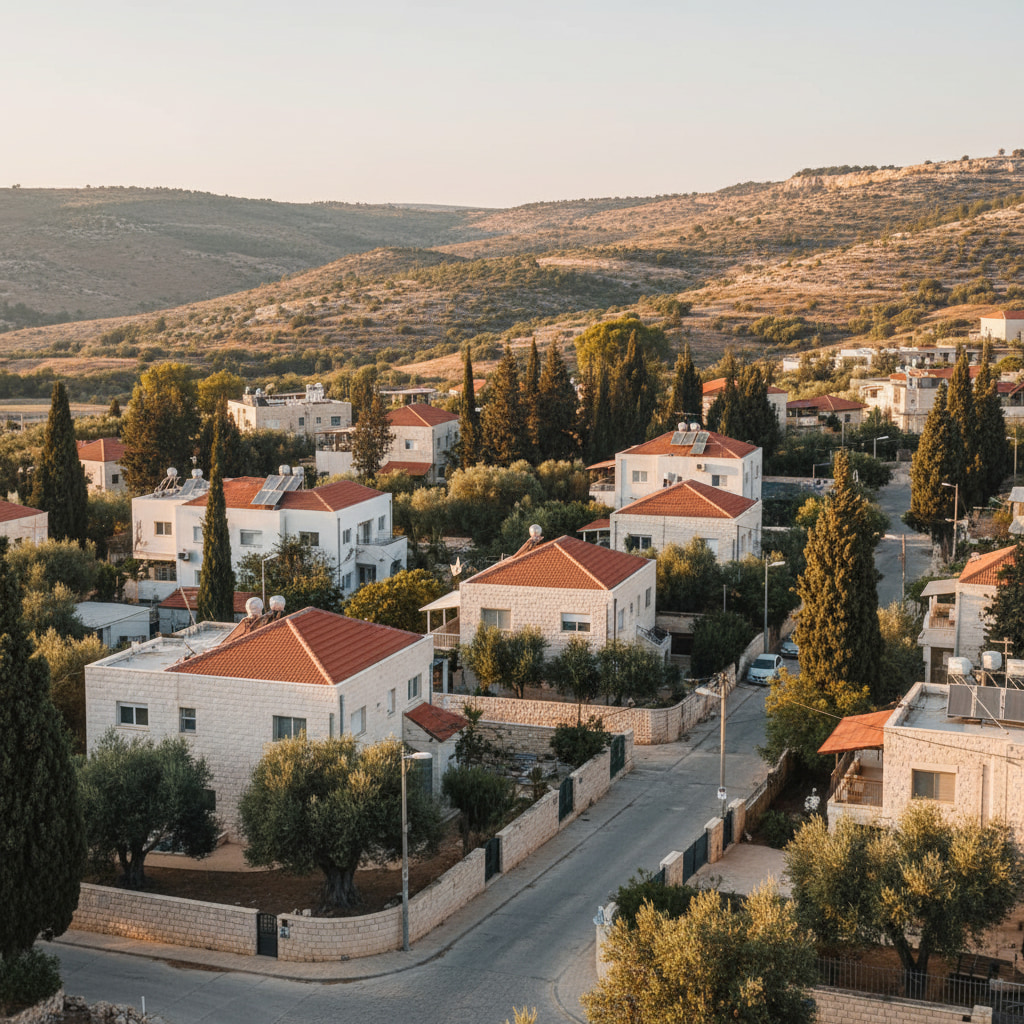 Scenic view of Barqan in Judea & Samaria