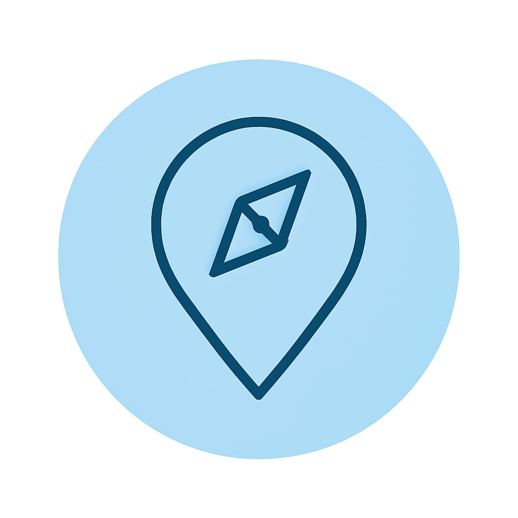 Icon representing location convenience