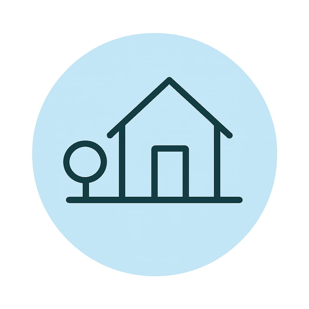 Icon representing space and privacy
