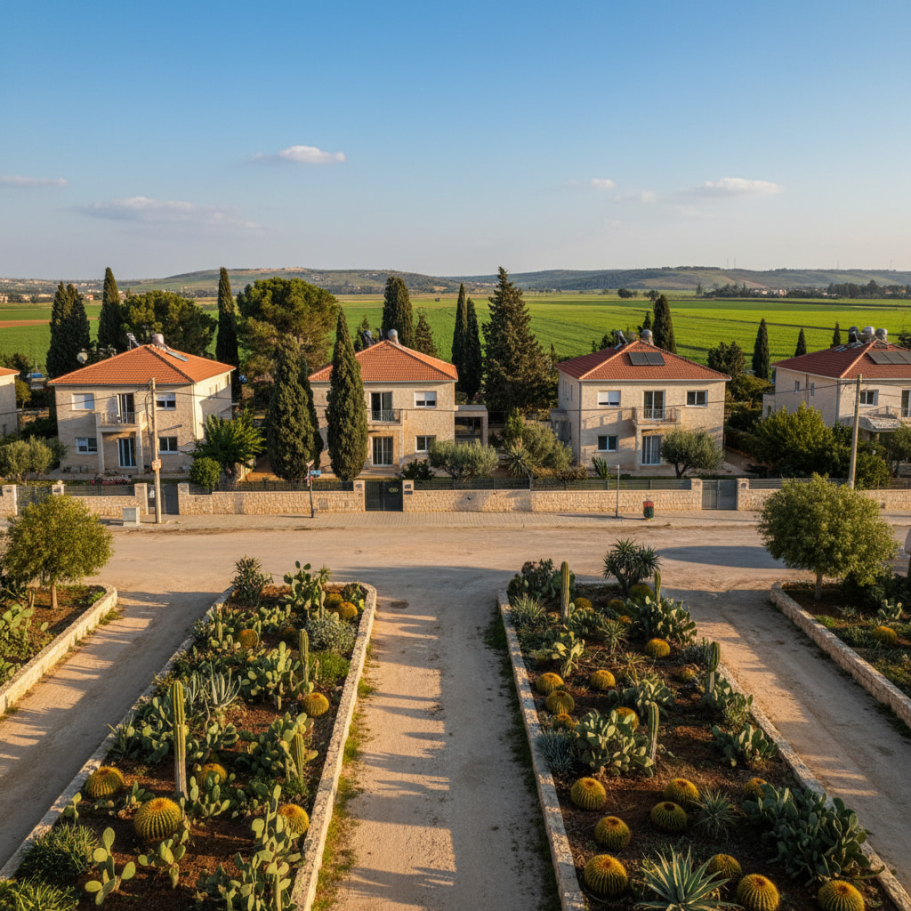 A scenic view of Kfar Daniel in the Central District