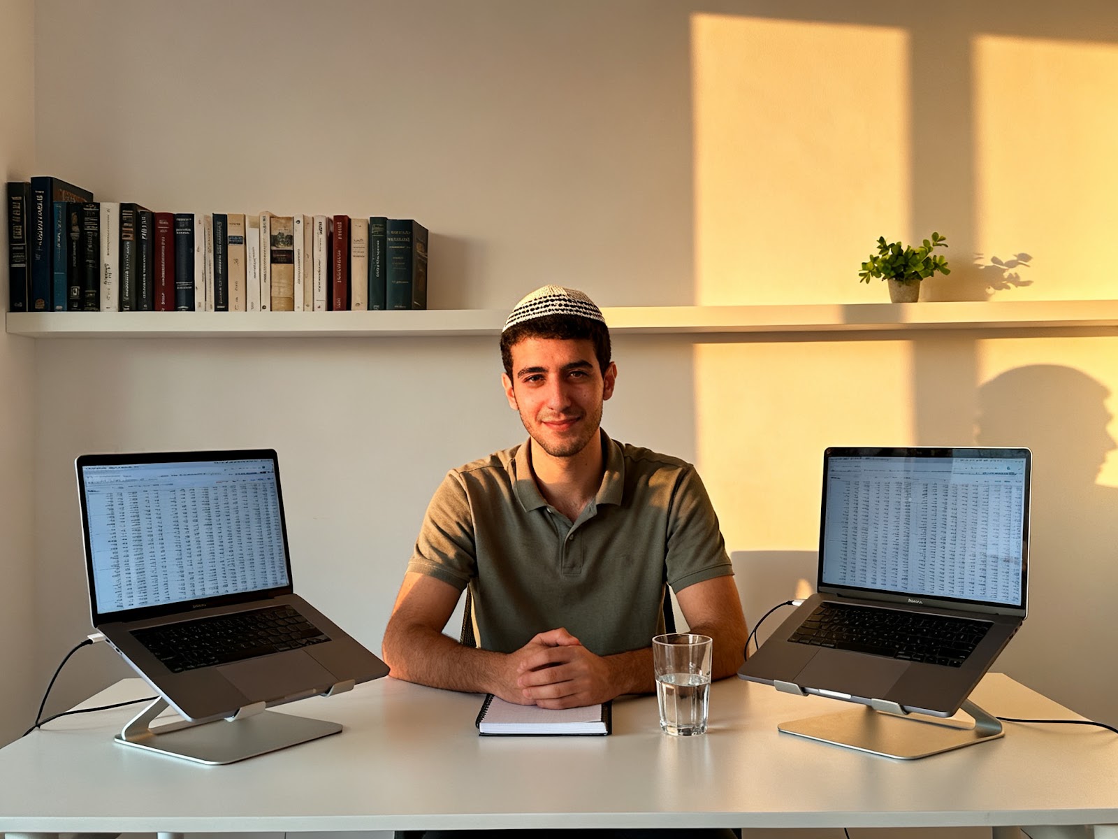 Remote worker in a home office in Elkana