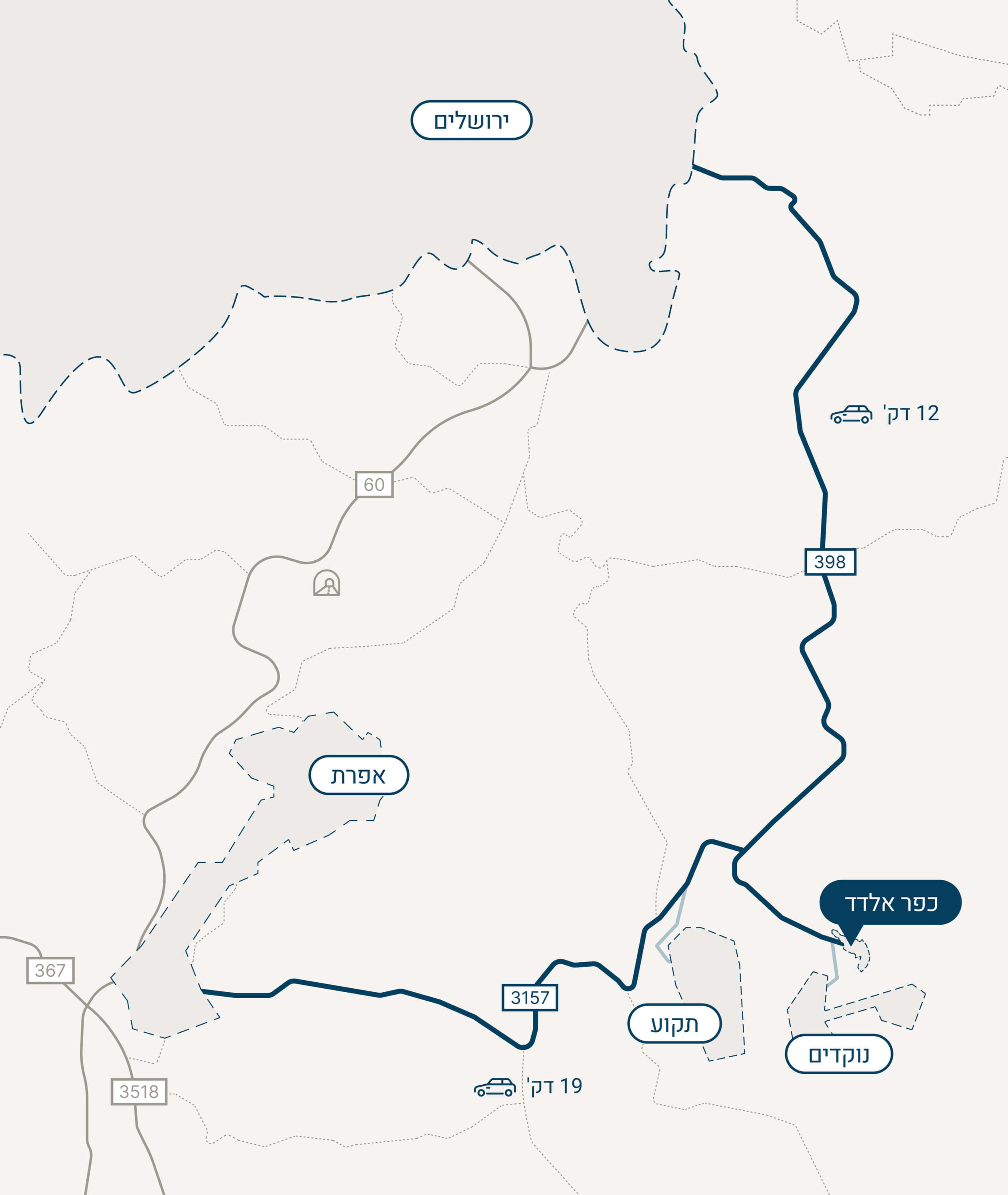 מיקום כפר אלדד – הושלם